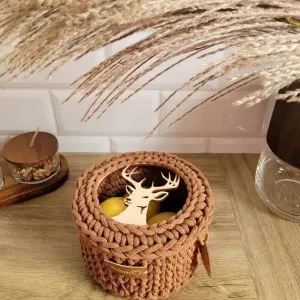 Kosz prezentowy świąteczny z motywem głowy jelenia " Deer gift Basket" Okazja