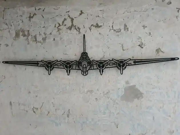 Premium Boeing B-17 Flying Fortress metalowa ozdoba na ścianę 3D