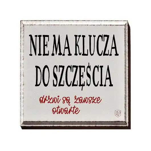 Szybka wysyłka Tabliczka z napisem o szczęściu