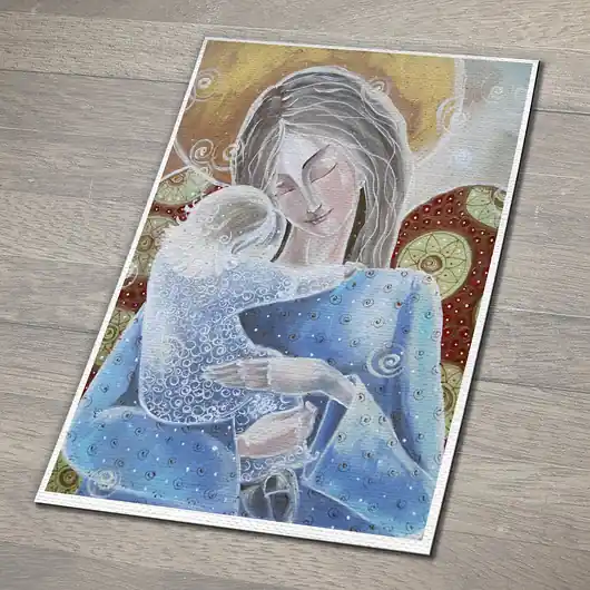 Anioł z dzieckiem. Plakat Obniżka ceny