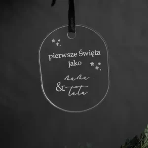 Hit sprzedaży Zawieszka pierwsze święta - transparentna plexi