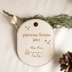 Drewniana zawieszka - pierwsze święta Tylko dziś
