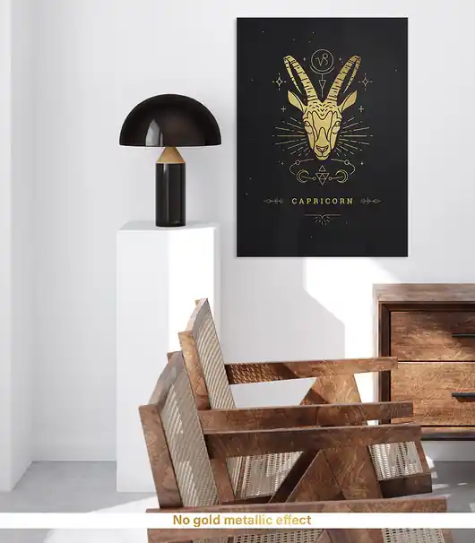Dodaj do koszyka Obraz autorski na płótnie TAPETAMA znak zodiaku Koziorożec