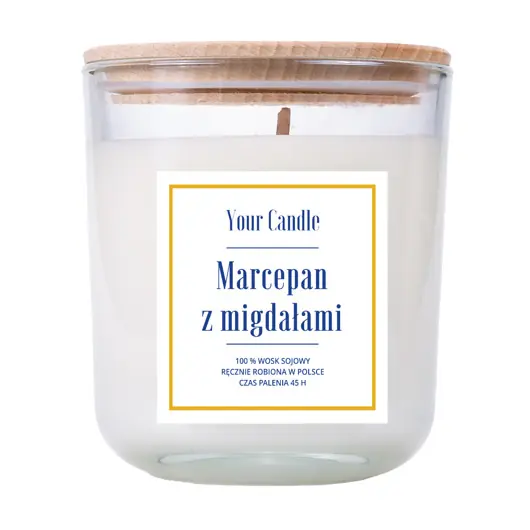 Ekspresowa dostawa ŚWIECA SOJOWA MARCEPAN Z MIGDAŁAMI 210 ml - YOUR CANDLE