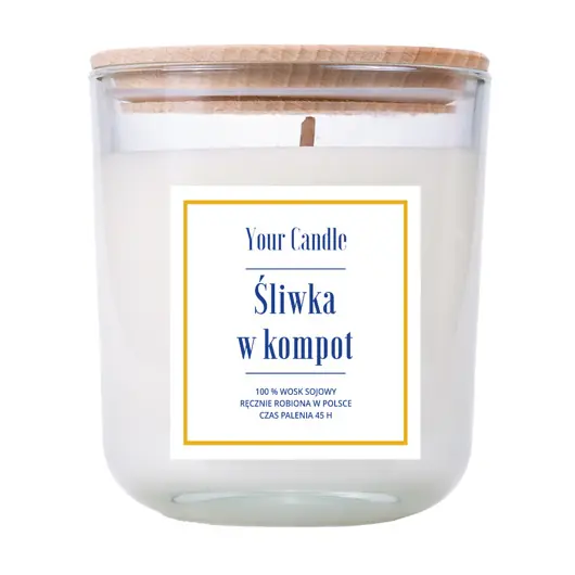 ŚWIECA SOJOWA ŚLIWKA W KOMPOT 210 ml - YOUR CANDLE Taniej