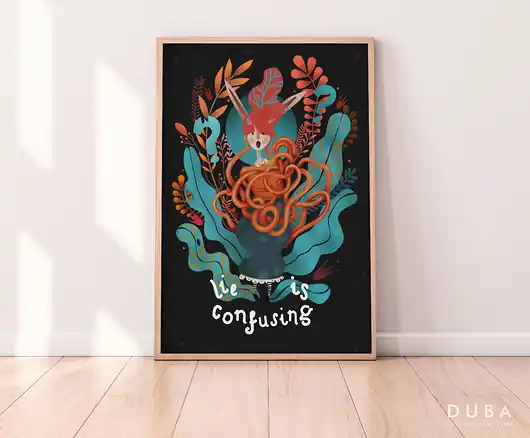Lie is confusing Plakat Ilustracja Niska cena