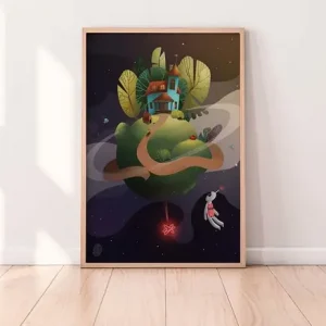 "Space" Plakat Ilustracja Premium