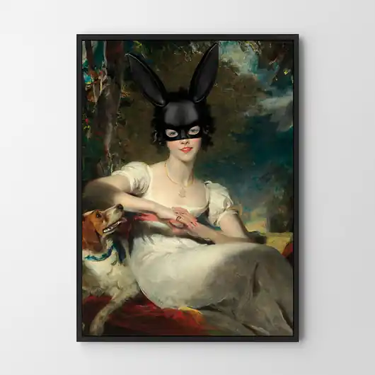 Plakat Black Bunny v2 - różne formaty Oferta