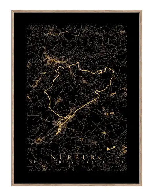F1 NURBURG Nürburgring Nordschleife tor formuły 1 plakat Łatwy zwrot