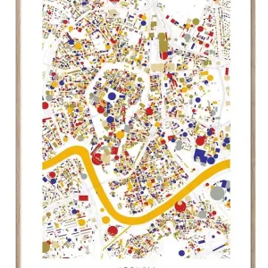 Łatwy zwrot KRAKÓW centrum plakat mapa