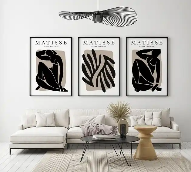 Wysoka jakość Zestaw 3 plakatów Matisse