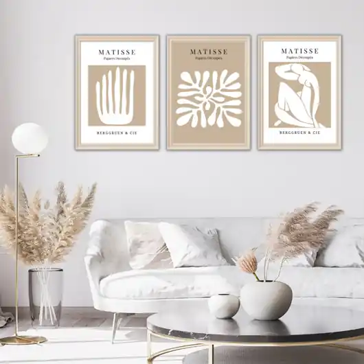 Kup teraz Zestaw 3 plakatów Cappuccino Matisse style