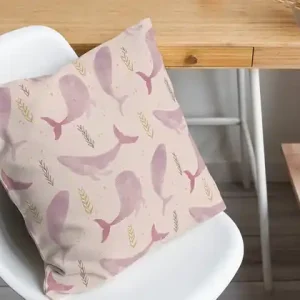 Darmowy zwrot Poduszka dekoracyjna - Pink Whales