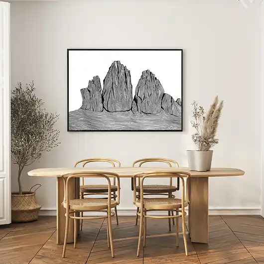 Dolomity / Tre Cime / Góry / Grafika Wyprzedaż