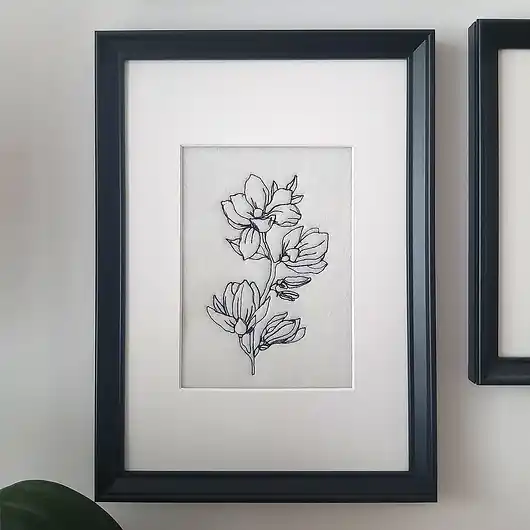 Wyprzedaż Obrazek haft na filcu "Magnolia"
