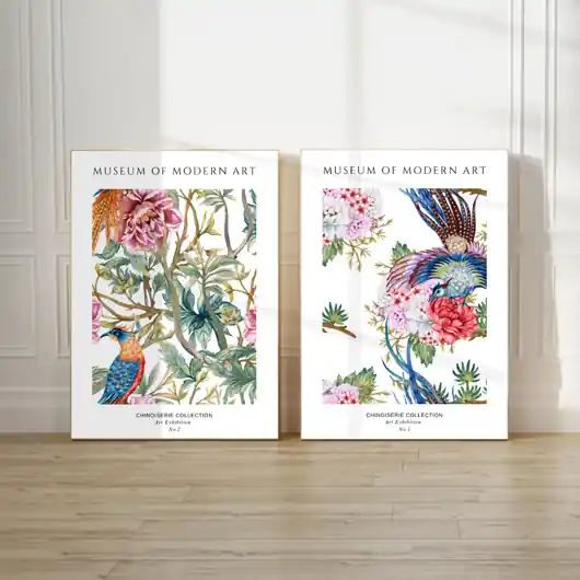 Zniżka DWA PLAKATY galeria botaniczne chinoiserie