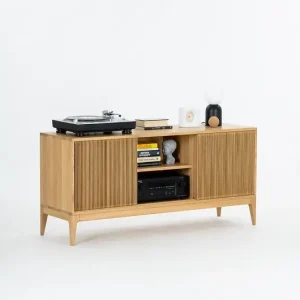 TONN 150 - szafka pod gramofon, lite drewno dębowe Wysoka jakość