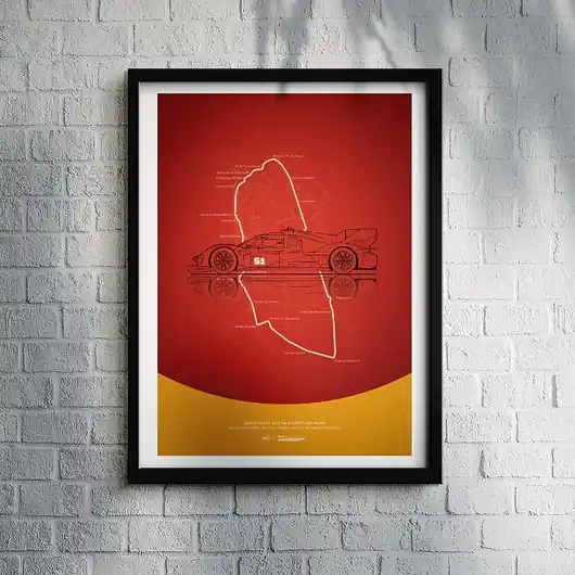 Plakat Motoryzacja - Ferrari 499P Le Mans 2023 Taniej