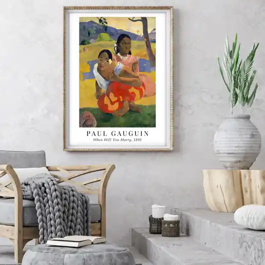 Plakat reprodukcja Paul Gauguin "When Will You Marry" Szybka wysyłka