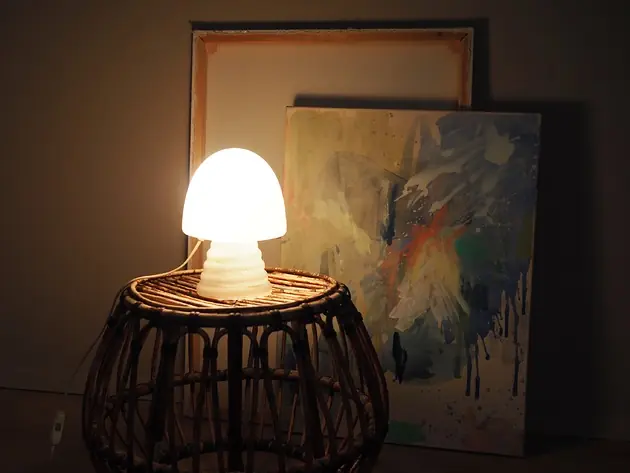Wybór klientów Lampka nocna grzybek, duński design, lata 70, produkcja Dania