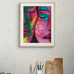 Popularny "Faces" plakat reprodukcja obrazu