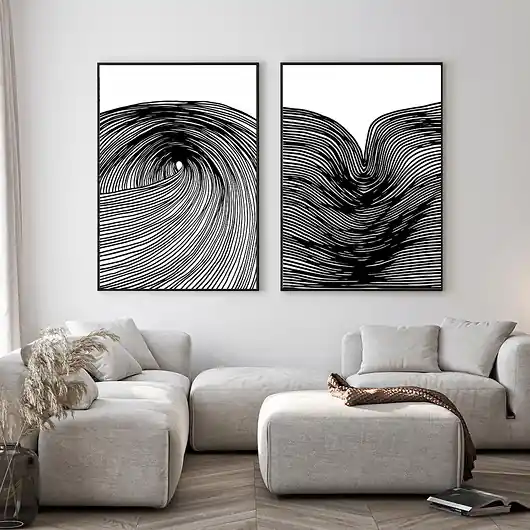 Zawijas i Załamanie / Abstrakcja / zestaw 2 grafik Nowy
