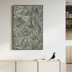 Rozbicie / Zielona abstrakcja / Grafika Wyjątkowa oferta