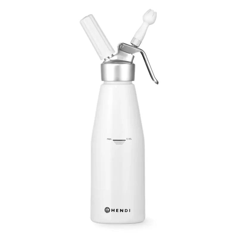 Biały aluminiowy syfon do bitej śmietany Hendi Kitchen Line, 1 l Bonami Tylko do końca tygodnia