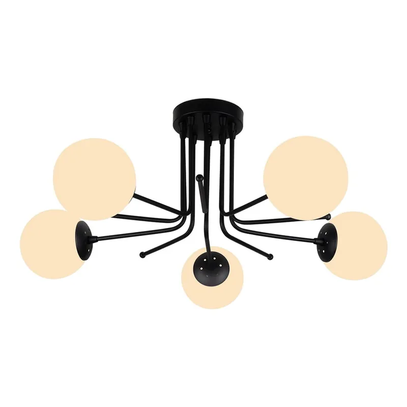 Dostępne od ręki Czarna lampa sufitowa Squid Lighting Star, wys. 34 cm Bonami
