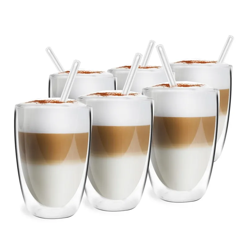 Zamów dziś Szklanek kubki do latte podwójną/z ścianką zestaw 6 szt. 350 ml – Vialli Design Bonami