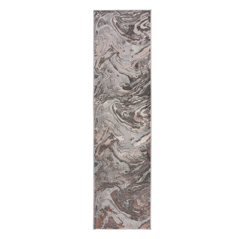 Bezpieczna płatność Szaro-beżowy chodnik 60x230 cm Marbled – Flair Rugs Bonami