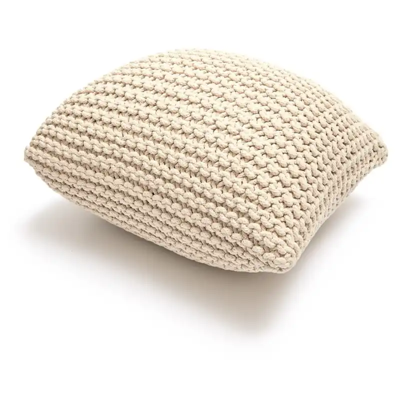 Beżowy puf w kształcie poduszki Bonami Essentials Knit Bonami Kup online