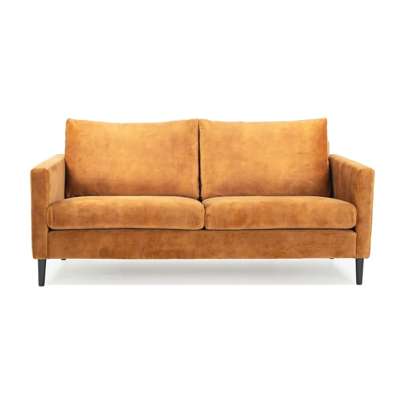 Żółta sofa z aksamitnym obiciem Scandic Adagio, szer. 153 cm Bonami Bestseller