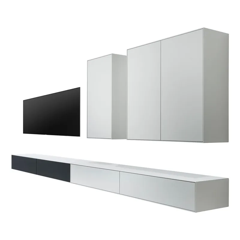 Czarno-biały zestaw szafki pod TV i 2 komód Edge by Hammel – Hammel Furniture Bonami Oferta