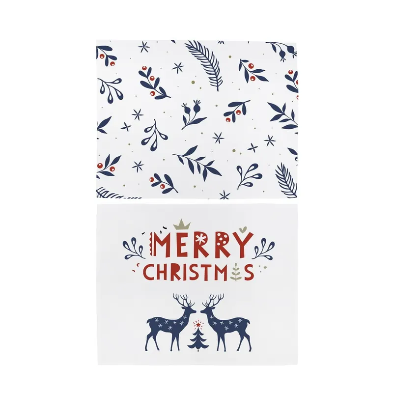 Świąteczne materiałowe maty stołowe zestaw 2 szt. 45x35 cm Merry Blue Christmas – Butter Kings Bonami Nowy