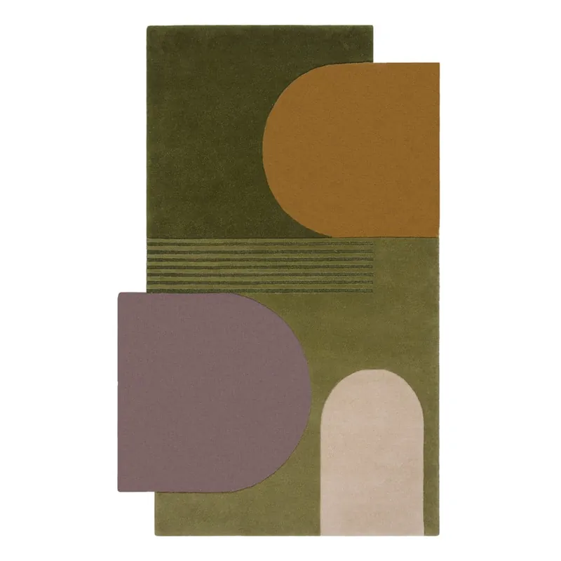 Zielony wełniany dywan tkany ręcznie 200x290 cm Lozenge – Flair Rugs Bonami Obniżka ceny