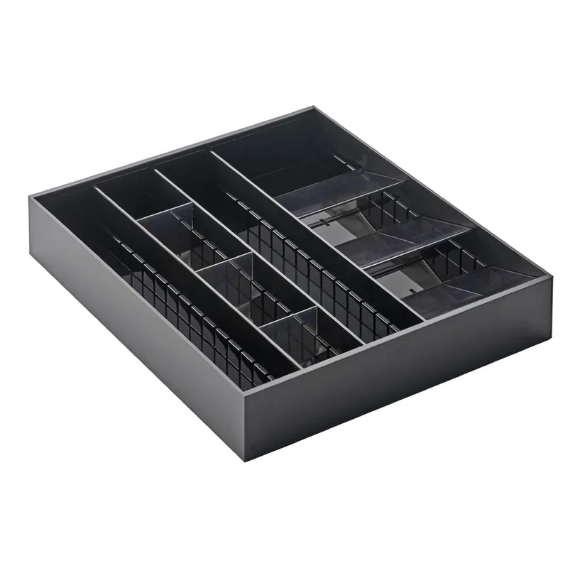 Kup online Czarny plastikowy wkład do szuflady na sztućce 47,5 x 35 cm − YAMAZAKI Bonami