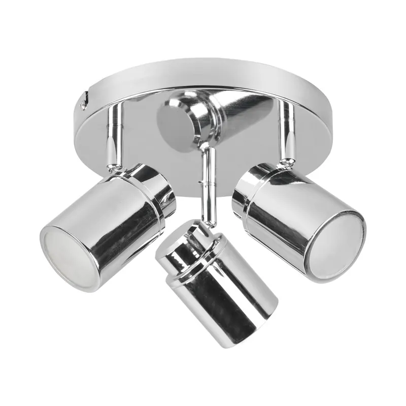 Oferta limitowana Metalowa lampa punktowa w kolorze błyszczącego srebra Angelo – Trio Bonami