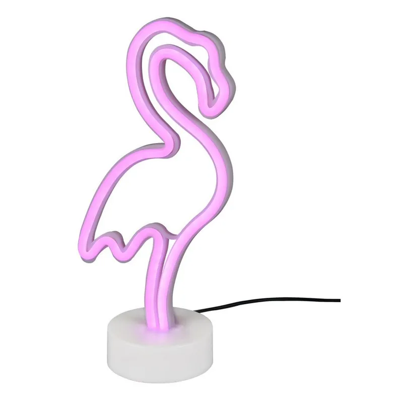 Wyjątkowa oferta Biała lampa stołowa LED (wys. 29 cm) Flamingo – Reality Bonami