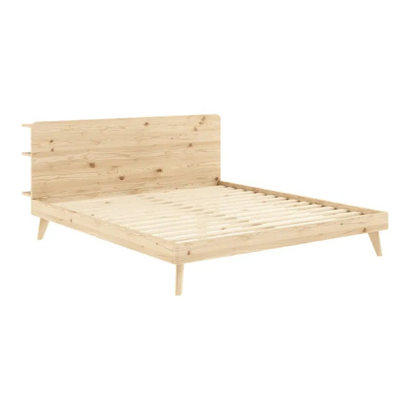 Łóżko dwuosobowe z drewna sosnowego ze stelażem 160x200 cm Retreat – Karup Design Bonami Zamów dziś