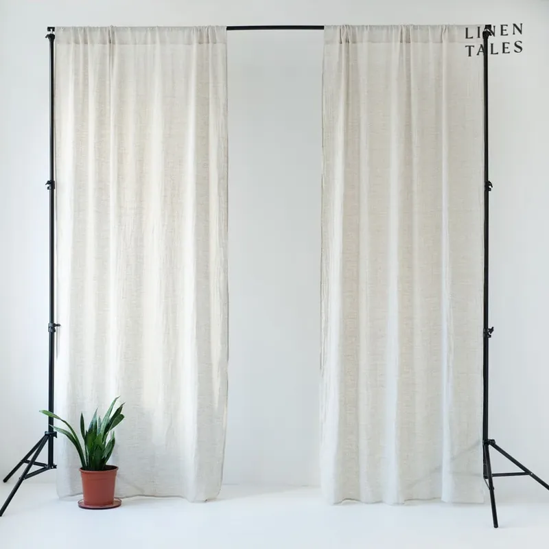 Oferta limitowana Kremowa firanka 130x170 cm Daytime – Linen Tales Bonami