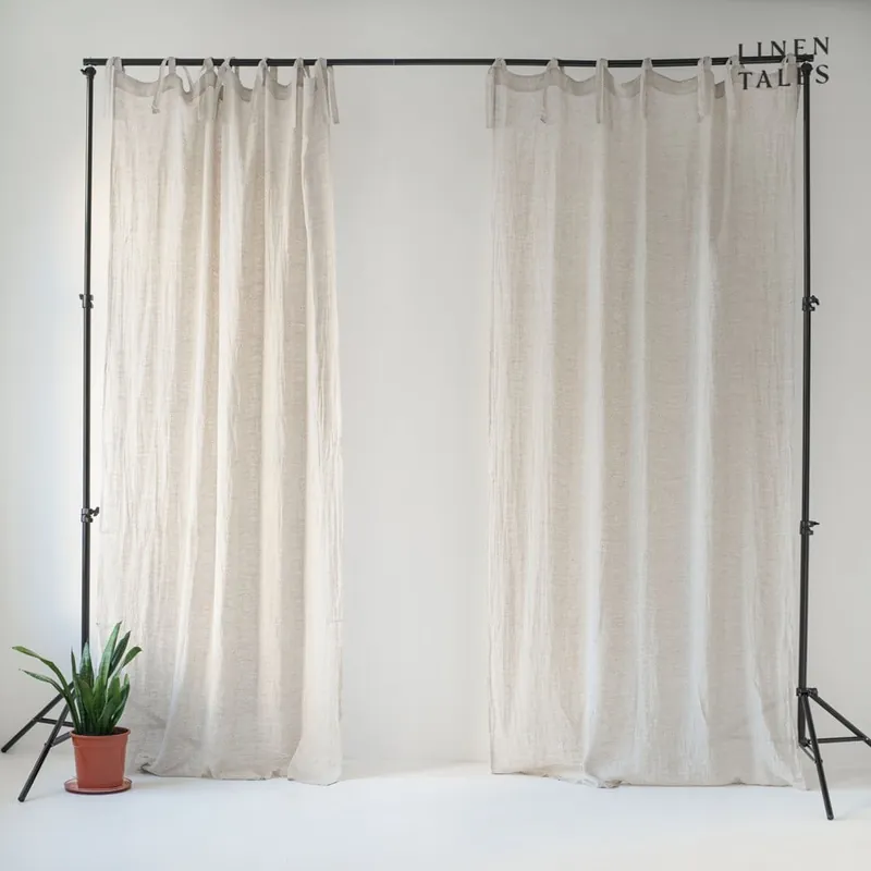 Ograniczona ilość Kremowa firanka 130x275 cm Daytime – Linen Tales Bonami