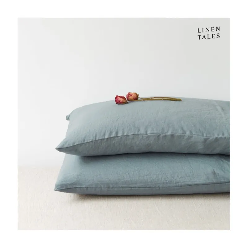 Lniana poszewka na poduszkę 50x70 cm Blue Fog – Linen Tales Bonami Rabat