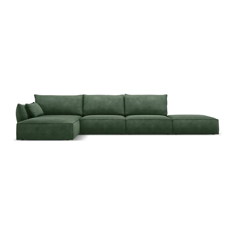 Nowość Ciemnozielony narożnik (lewostronny) Vanda – Mazzini Sofas Bonami