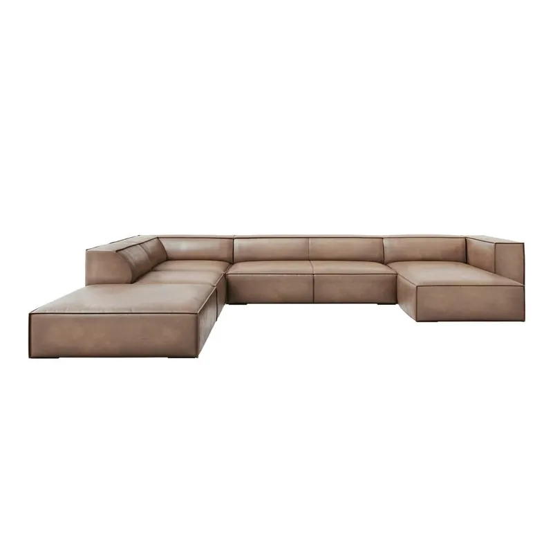 Wyjątkowa oferta Jasnobrązowy skórzany narożnik (lewostronny) Madame – Windsor & Co Sofas Bonami