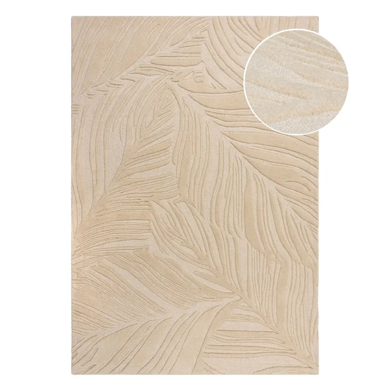 Beżowy wełniany dywan 200x290 cm Lino Leaf – Flair Rugs Bonami Ostatnie sztuki