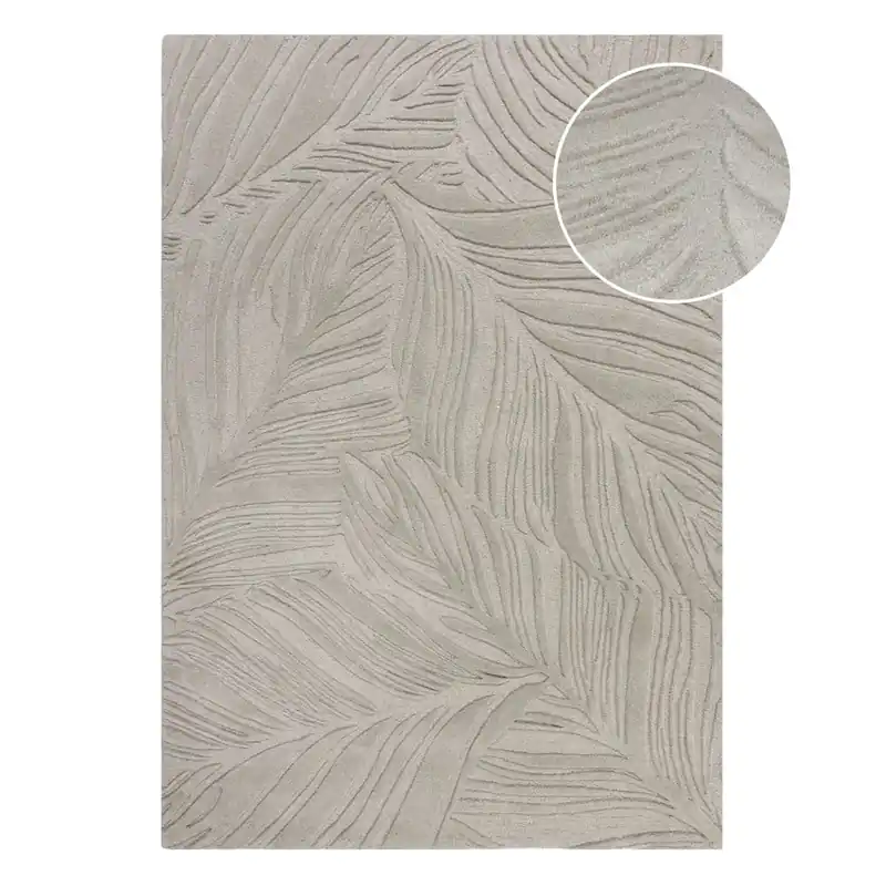 Oferta limitowana Jasnoszary wełniany dywan 200x290 cm Lino Leaf – Flair Rugs Bonami