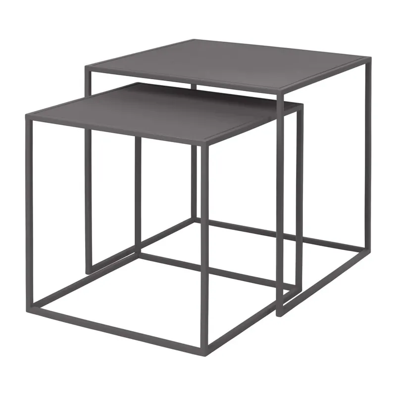 Szare metalowe stoliki zestaw 2 szt. 40x40 cm Fera – Blomus Bonami Zamów teraz