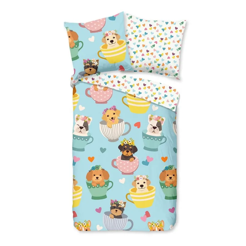 Bezpieczna płatność Bawełniana jednoosobowa pościel dziecięca 140x200 cm Dogs – Bonami Selection Bonami