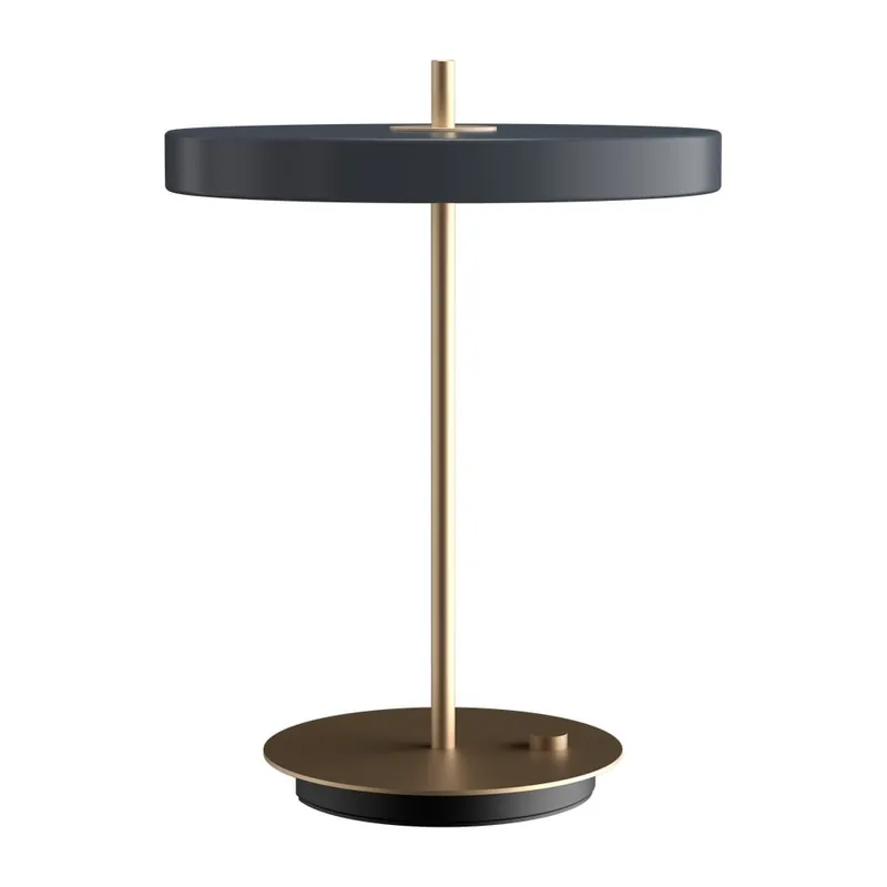 Szybka dostawa Antracytowa lampa stołowa LED ze ściemniaczem i metalowym kloszem (wysokość 41,5 cm) Asteria Table – UMAGE Bonami